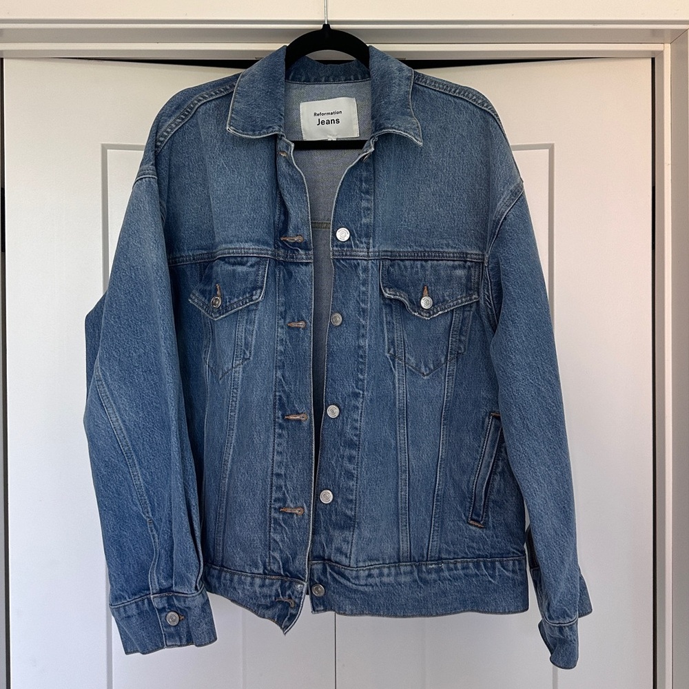 Reformation Brooks oversized jean jacket